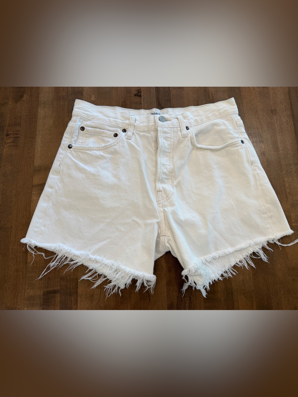 AGOLDE Parker Long Jean Shorts